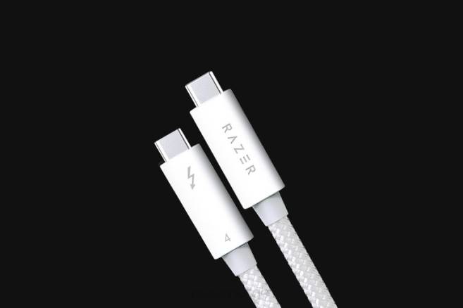 Razer thunderbolt 4 kabel pc-komponent hvit FL0B22