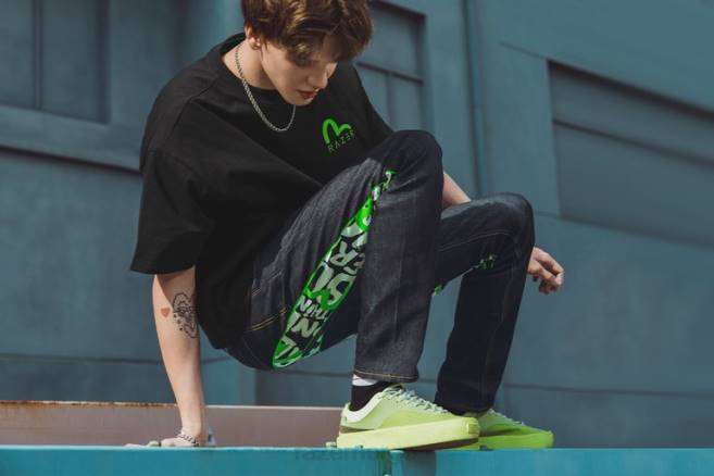 Razer evisu daicock-trykk med broderte jeans med gulrotpasning #2017 klær én farge FL0B192