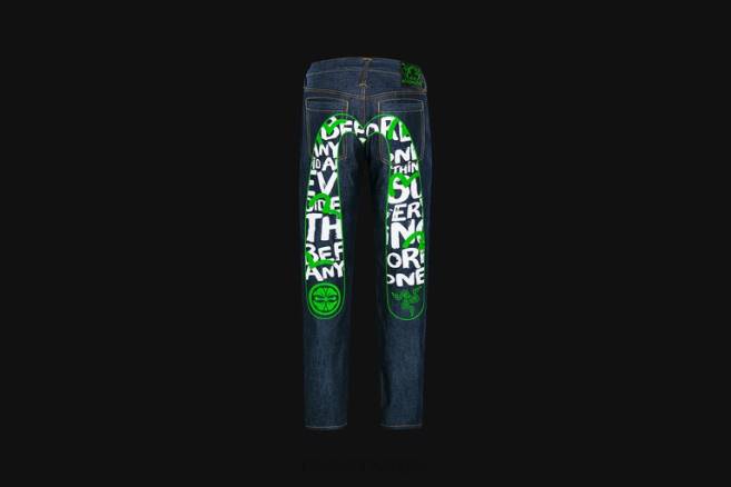 Razer evisu daicock-trykk med broderte jeans med gulrotpasning #2017 klær én farge FL0B192