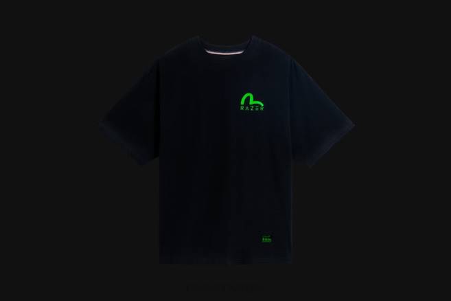 Razer evisu t-skjorte med daicock-trykk klær én farge FL0B191