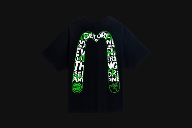 Razer evisu t-skjorte med daicock-trykk klær én farge FL0B191