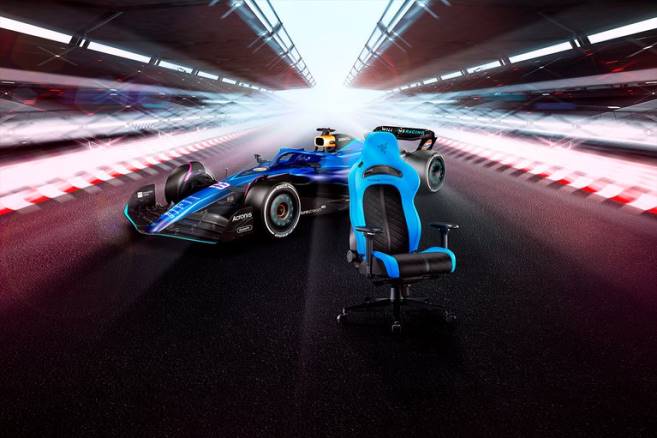 Razer enki pro - williams esports-utgave spillestol én farge FL0B124