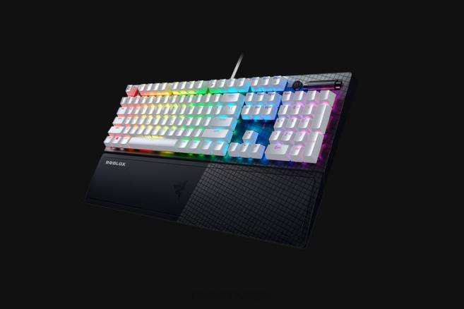 Razer blackwidow v3 - green switch - us - roblox edition tastatur hvit FL0B59